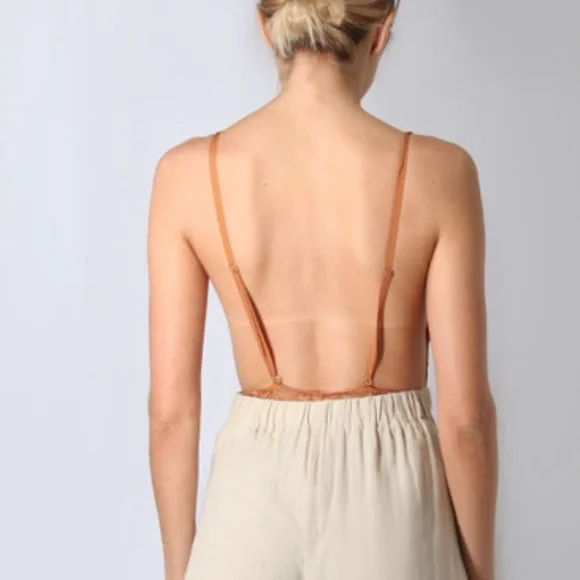 NWT Free People HAH Comin' in HAHT Lace Bodysuit in Brown Sugar. Size Sm… - Picture 9 of 11